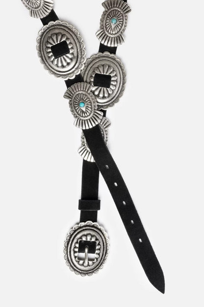 Johnny Was Sole Italian Leather Conch Belt