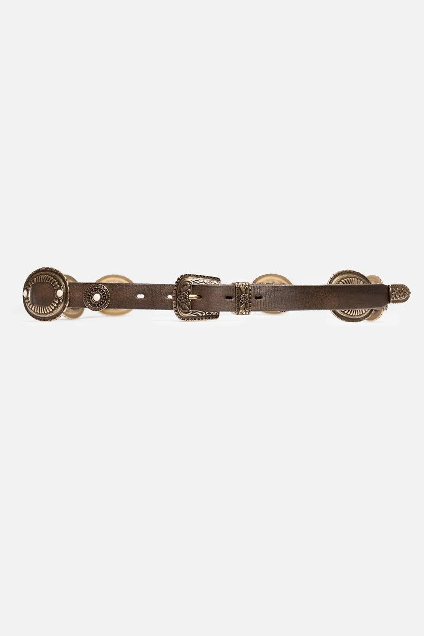 Johnny Was BOHEMIAN ITALIAN LEATHER CONCH BELT