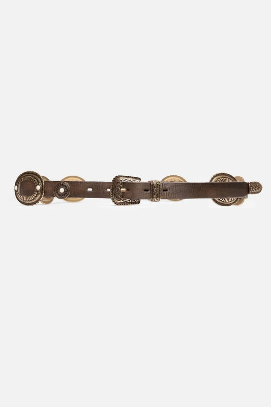 Johnny Was BOHEMIAN ITALIAN LEATHER CONCH BELT