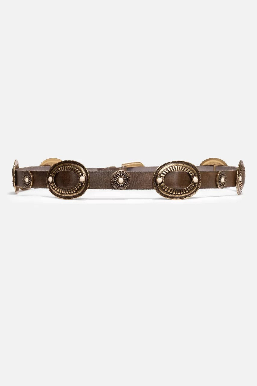 Johnny Was BOHEMIAN ITALIAN LEATHER CONCH BELT