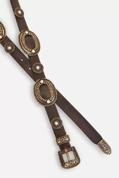 Johnny Was BOHEMIAN ITALIAN LEATHER CONCH BELT