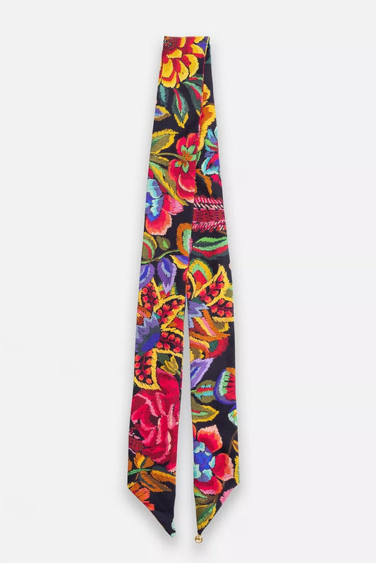 Johnny Was ANTIQUA FLOWER SILK SCARF
