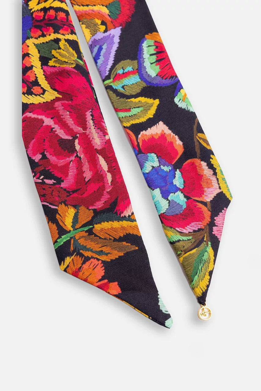 Johnny Was ANTIQUA FLOWER SILK SCARF