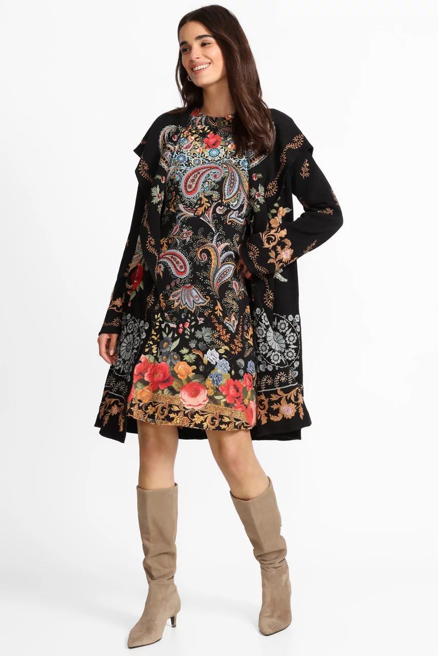 Johnny Was THE JANIE FAVORITE ELBOW SLEEVE MOCK NECK DRESS