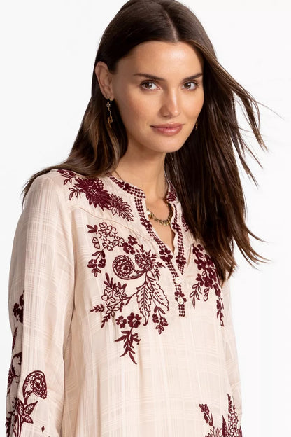 Johnny Was WESTERN PIPED YOKE DRESS