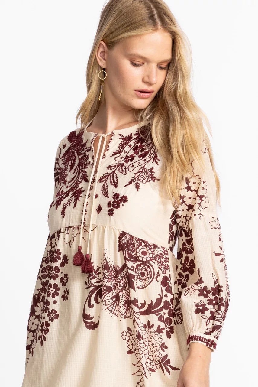 Johnny Was TIERED BISHOP SLEEVE DRESS