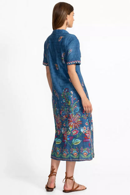 Johnny Was HENLEY COLLARED DRESS