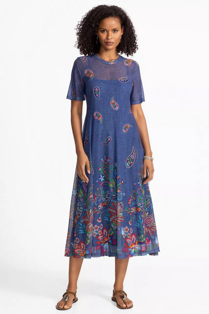 Johnny Was CARLIE MESH TEE DRESS
