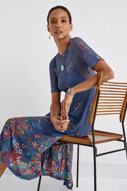 Johnny Was CARLIE MESH TEE DRESS