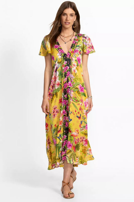 Johnny Was FLUTTER SLEEVE EVA DRESS