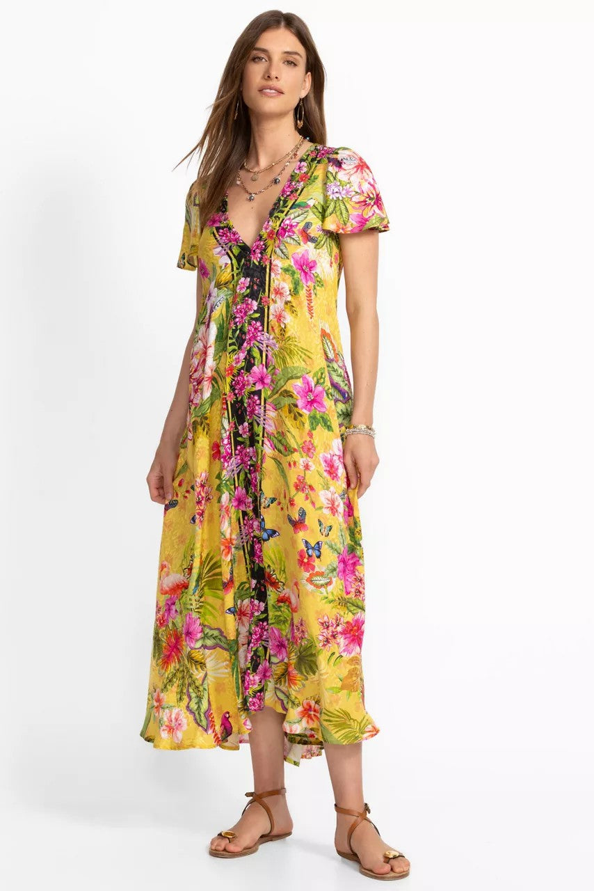 Johnny Was FLUTTER SLEEVE EVA DRESS