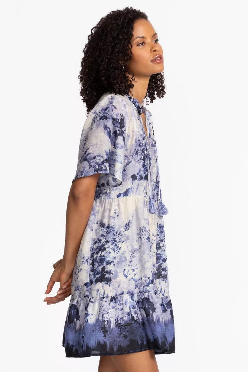 Johnny Was FLUTTER SLEEVE TIERED DRESS