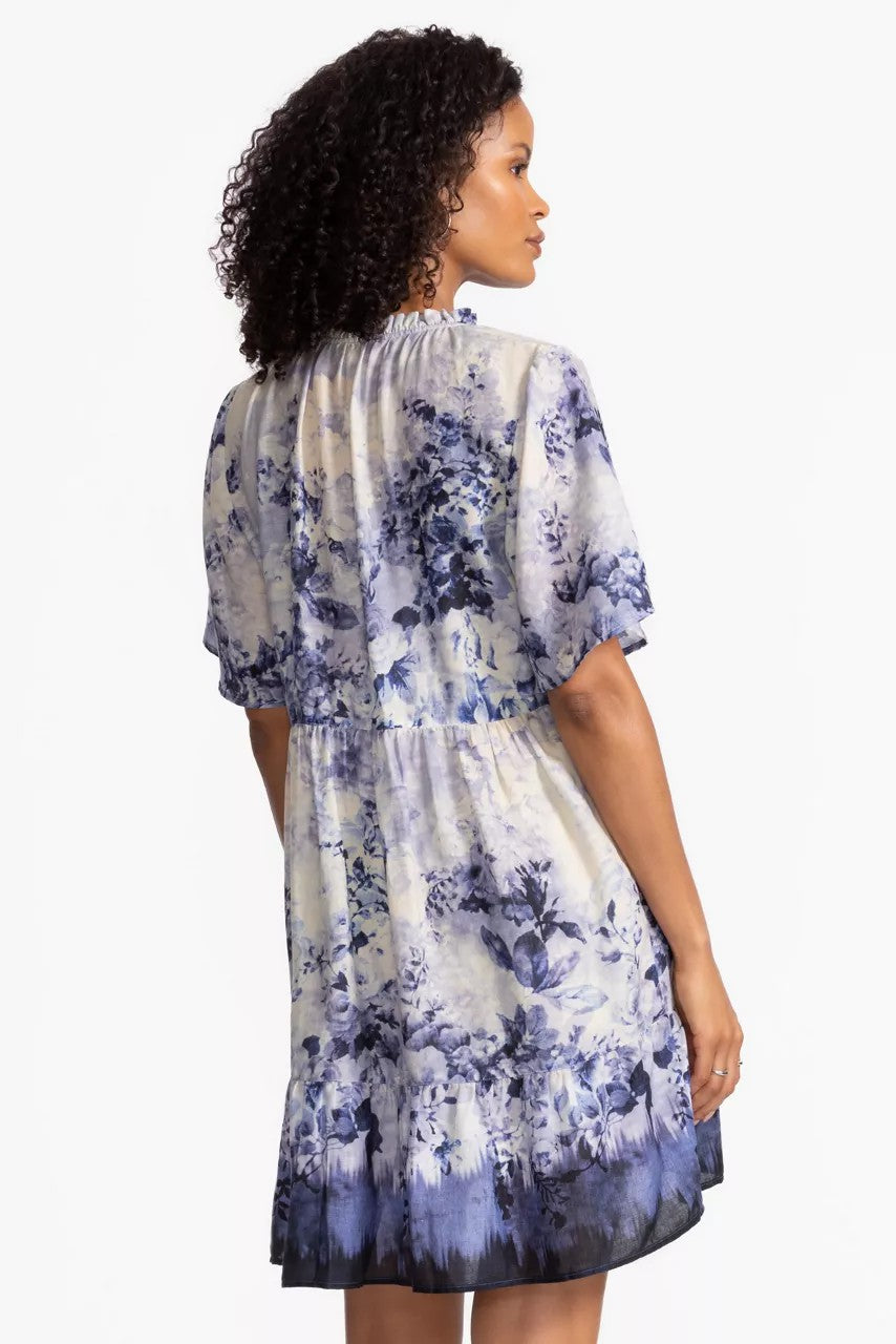 Johnny Was FLUTTER SLEEVE TIERED DRESS