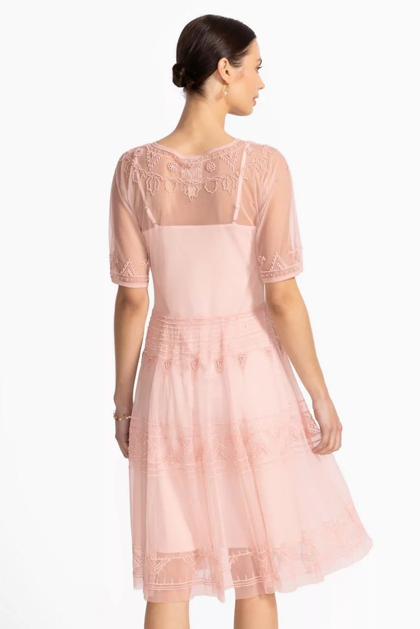 Johnny Was MEZZA BEADED MESH DRESS