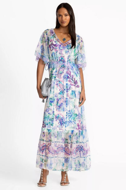Johnny Was ANNAMARIE FLUTTER MAXI DRESS