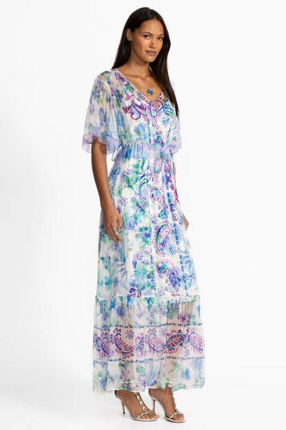 Johnny Was ANNAMARIE FLUTTER MAXI DRESS
