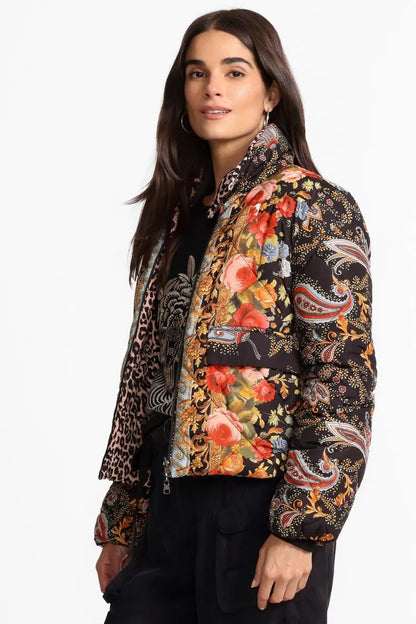 Johnny Was DIAMOND QUILTED CROPPED PUFFER