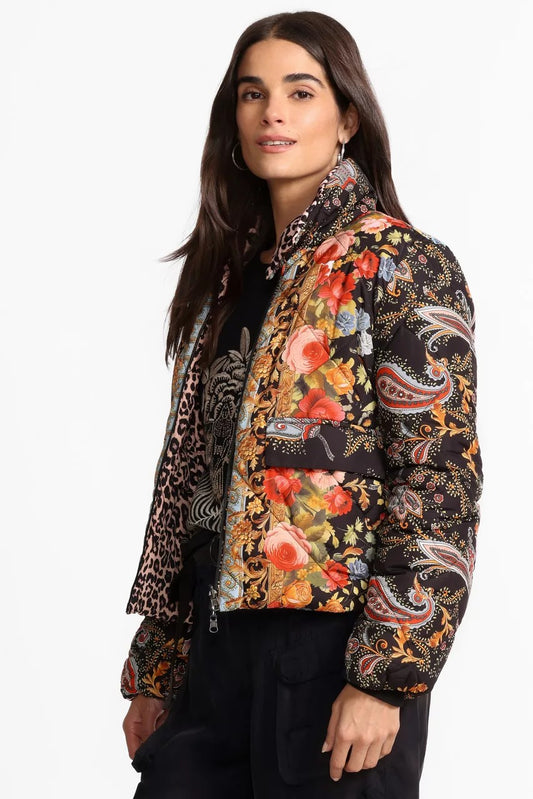 Johnny Was DIAMOND QUILTED CROPPED PUFFER