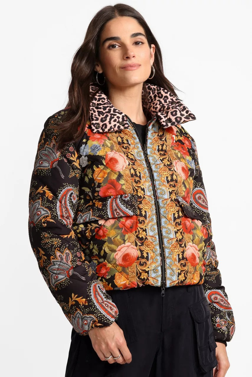 Johnny Was DIAMOND QUILTED CROPPED PUFFER