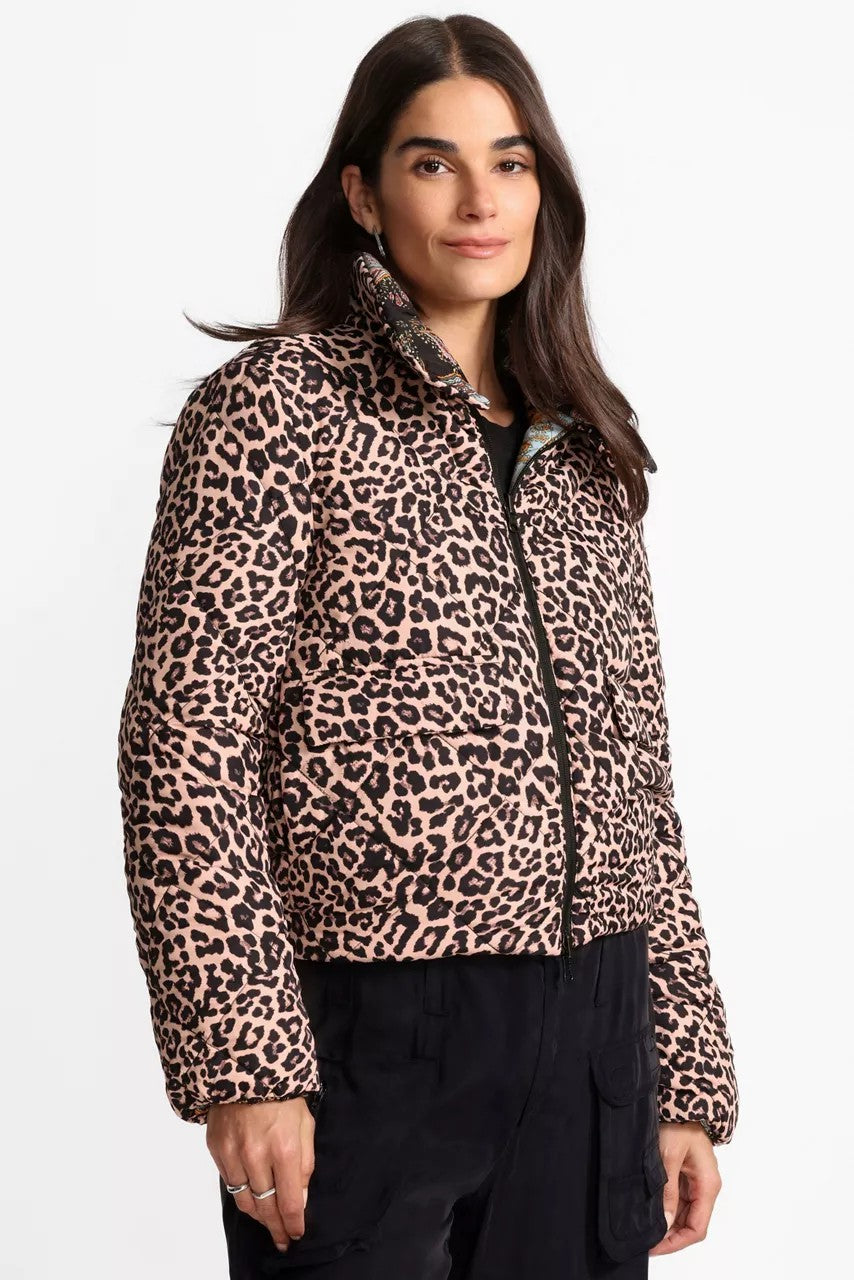 Johnny Was DIAMOND QUILTED CROPPED PUFFER