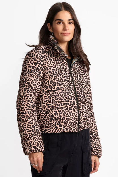 Johnny Was DIAMOND QUILTED CROPPED PUFFER