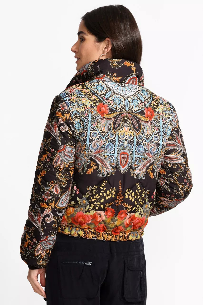 Johnny Was DIAMOND QUILTED CROPPED PUFFER