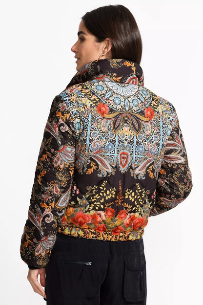 Johnny Was DIAMOND QUILTED CROPPED PUFFER
