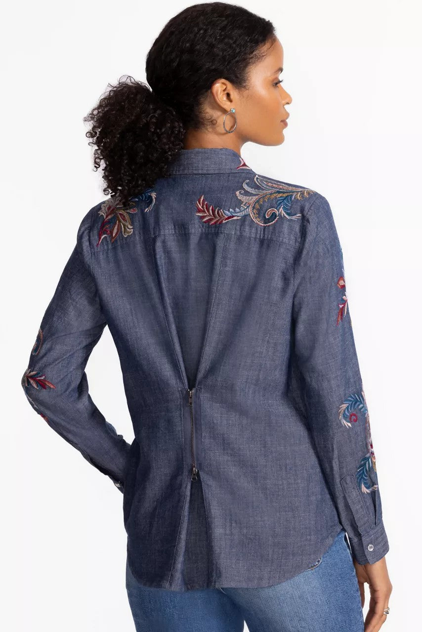 Johnny Was ZIPPER BACK SHIRT