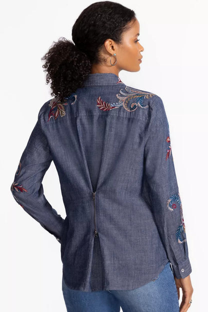 Johnny Was ZIPPER BACK SHIRT