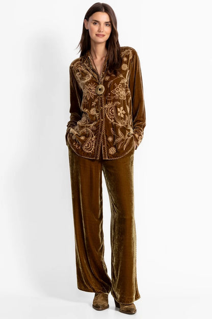 Johnny Was VELVET RELAXED SEAMED SHIRT