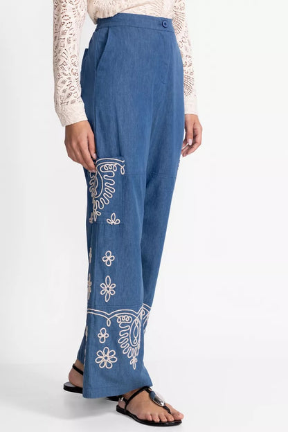Johnny Was SOUTACHE CARGO PANT