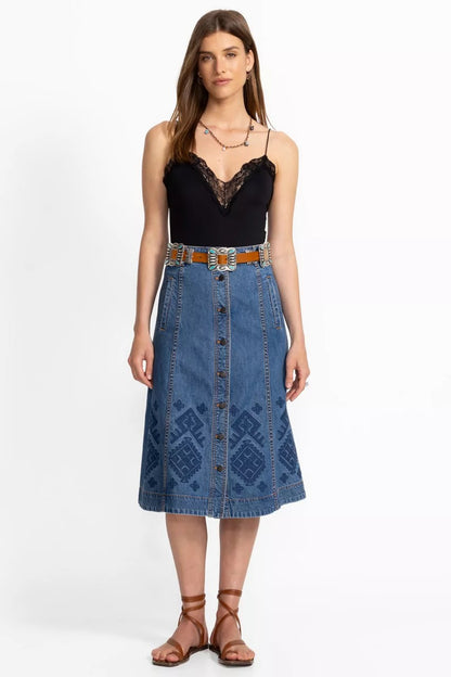 Johnny Was THE PANEL DENIM SKIRT