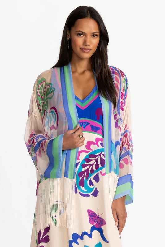 Johnny Was SUNSET FRINGE KIMONO