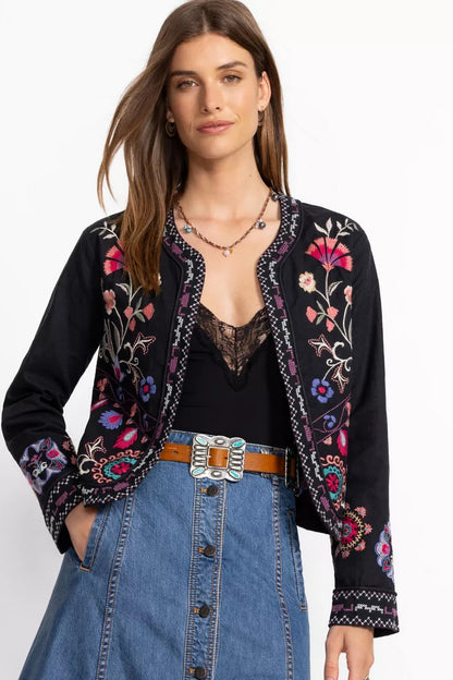 Johnny Was LINEN BOLERO JACKET