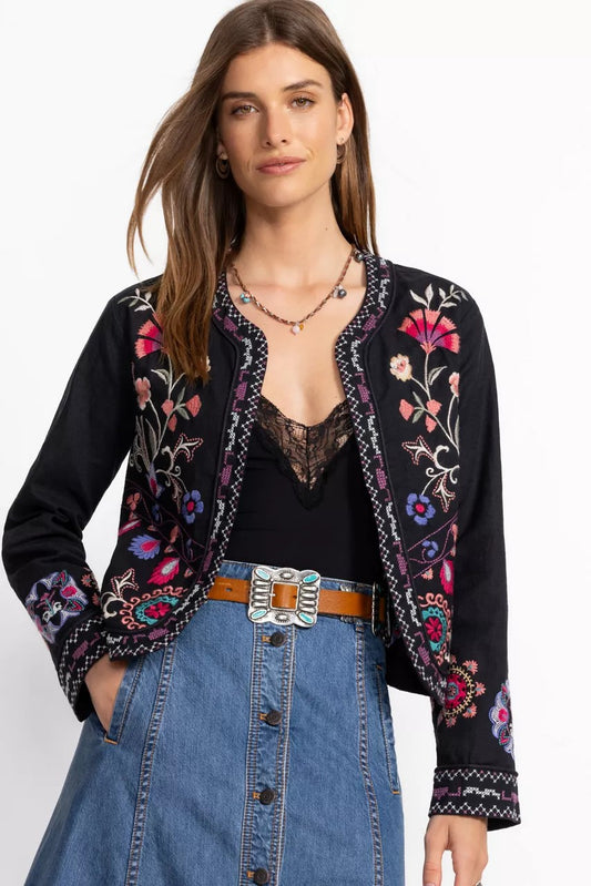 Johnny Was LINEN BOLERO JACKET