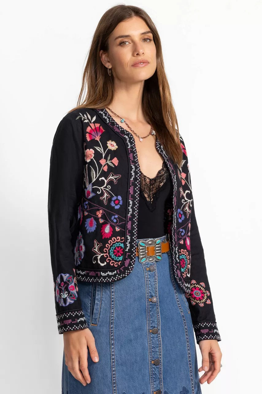 Johnny Was LINEN BOLERO JACKET