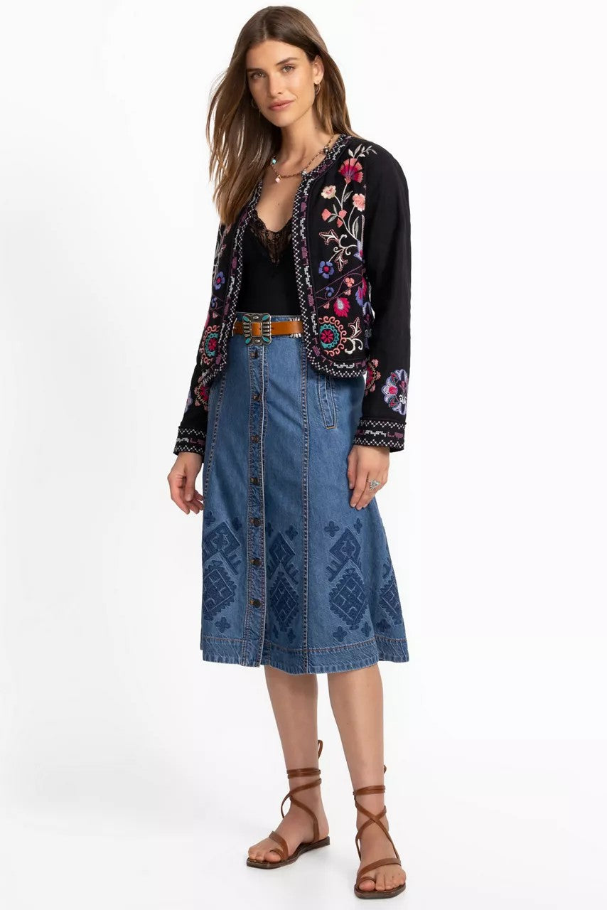 Johnny Was LINEN BOLERO JACKET