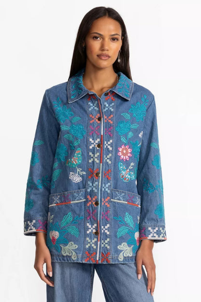 Johnny Was LONG DENIM WORKER JACKET