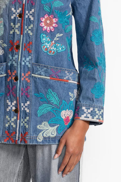 Johnny Was LONG DENIM WORKER JACKET
