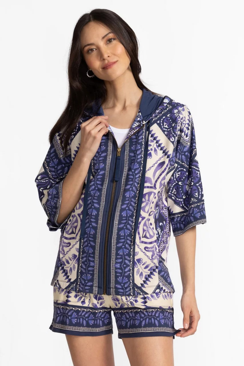 Johnny Was DOLMAN SHORT SLEEVE HOODIE