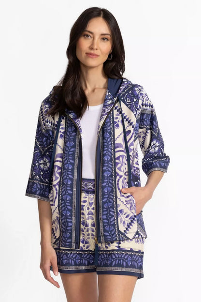 Johnny Was DOLMAN SHORT SLEEVE HOODIE