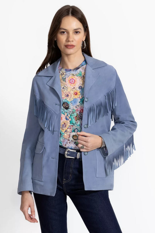 Johnny Was ITALIAN SUEDE FRINGE JACKET
