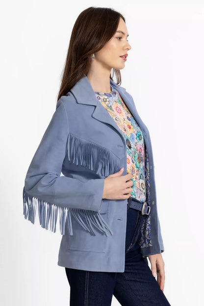 Johnny Was ITALIAN SUEDE FRINGE JACKET