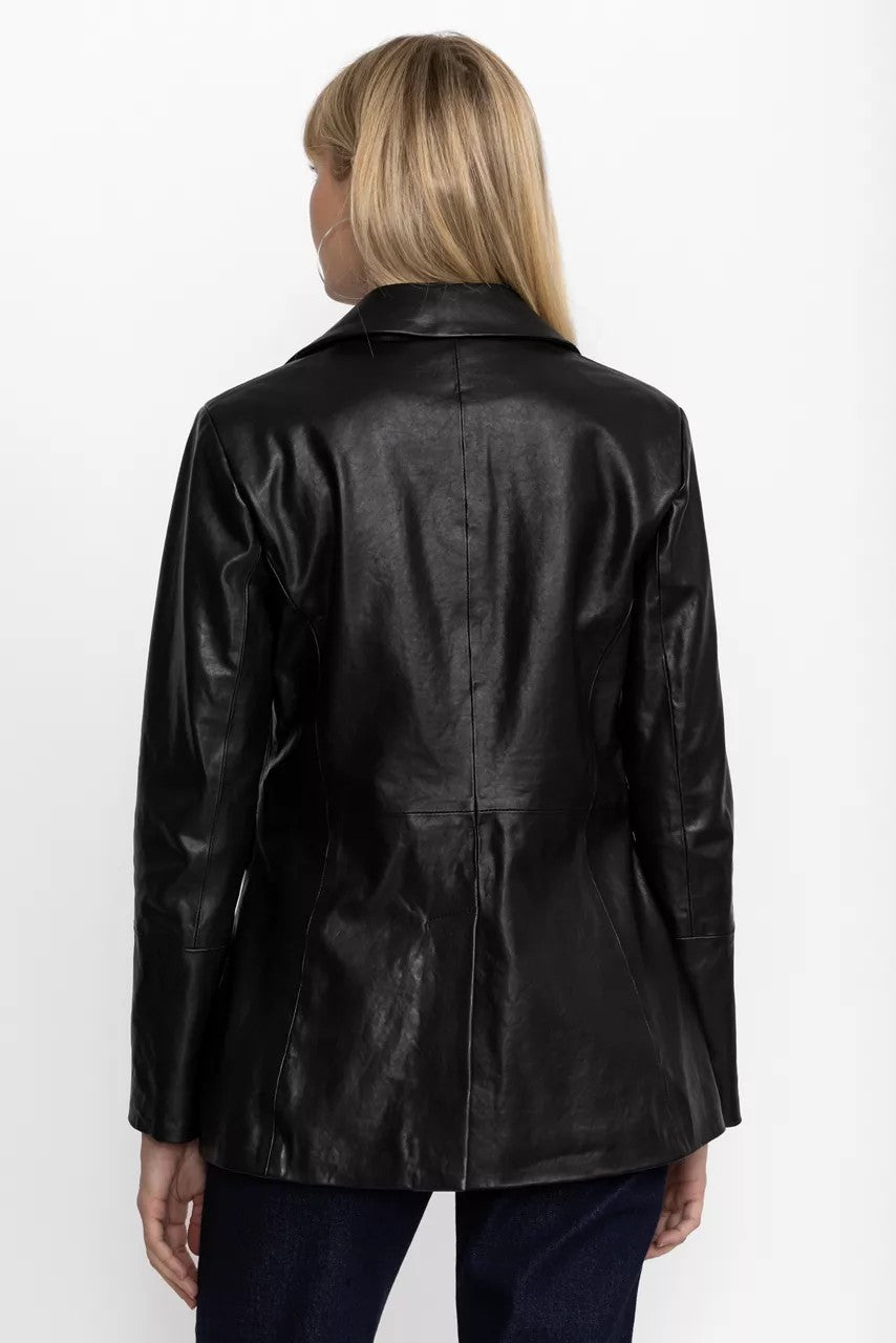 Johnny Was ITALIAN LEATHER CLASSIC BLAZER