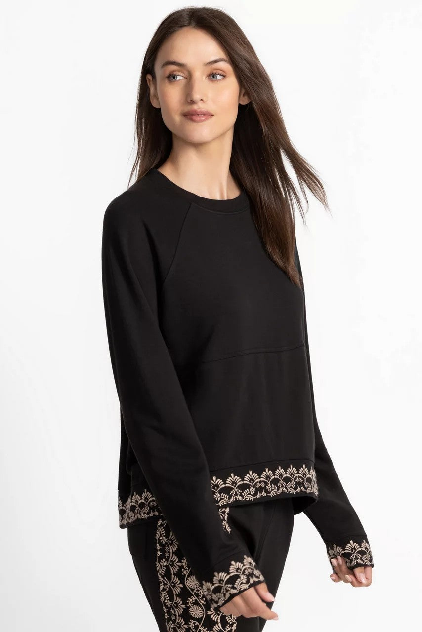 Johnny Was BEE ACTIVE LONG SLEEVE CREW PULLOVER TEE