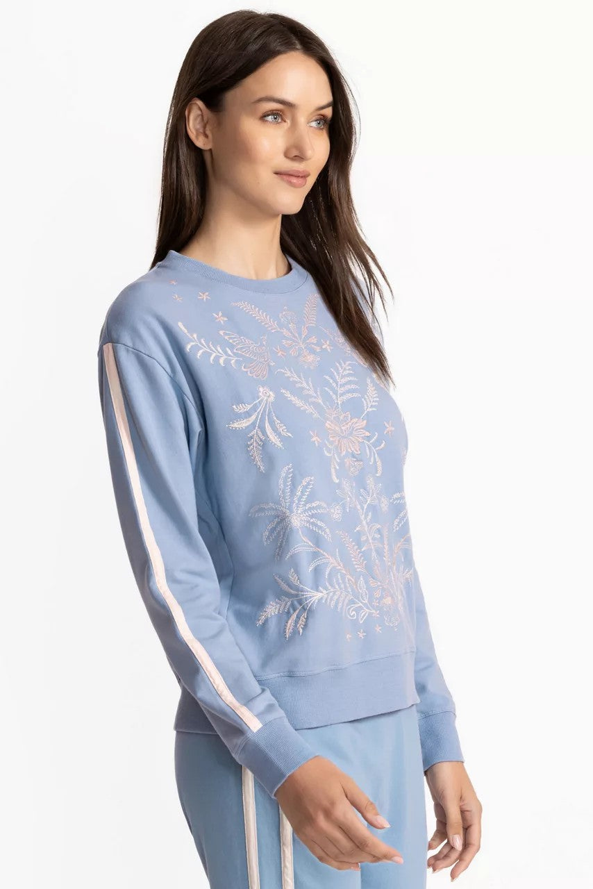 Johnny Was BEE ACTIVE CREW NECK PULLOVER WITH STRIP
