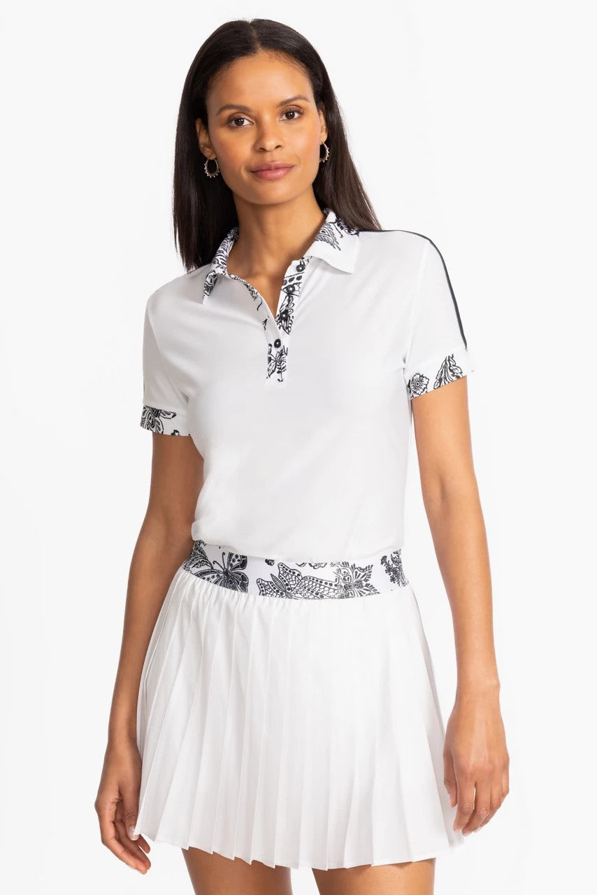 Johnny Was Bee Active Short Sleeve Polo Tee