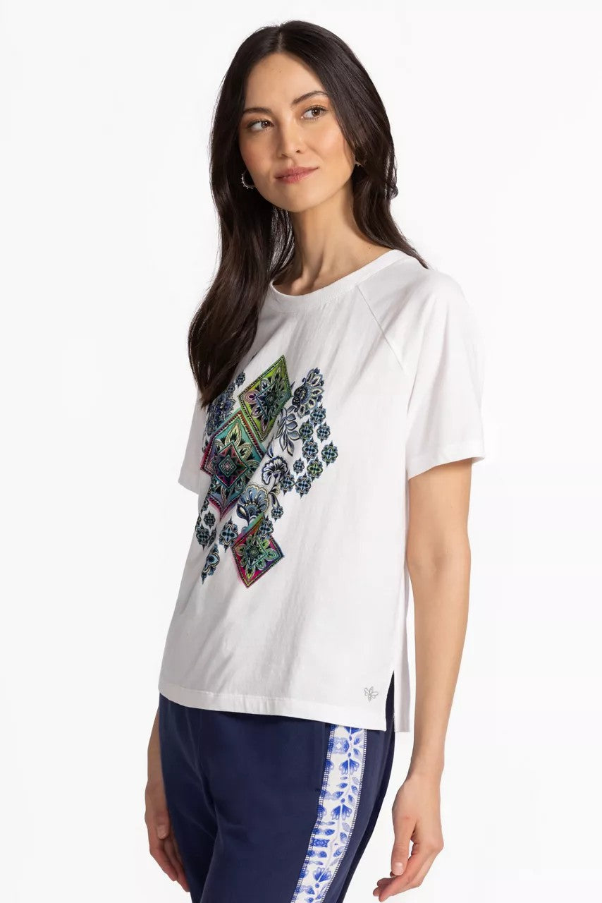 Johnny Was BEE ACTIVE RAGLAN GRAPHIC TEE