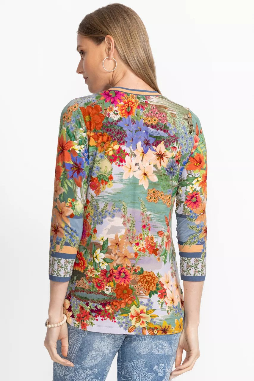 Johnny Was THE JANIE FAVORITE 3/4 SLEEVE CREW NECK