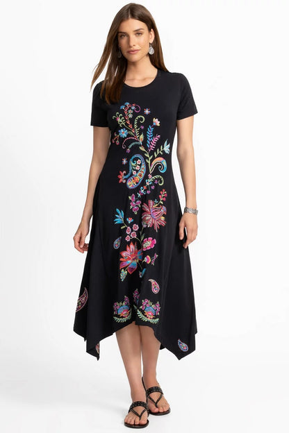 Johnny Was HANDKERCHIEF HEM KNIT DRESS